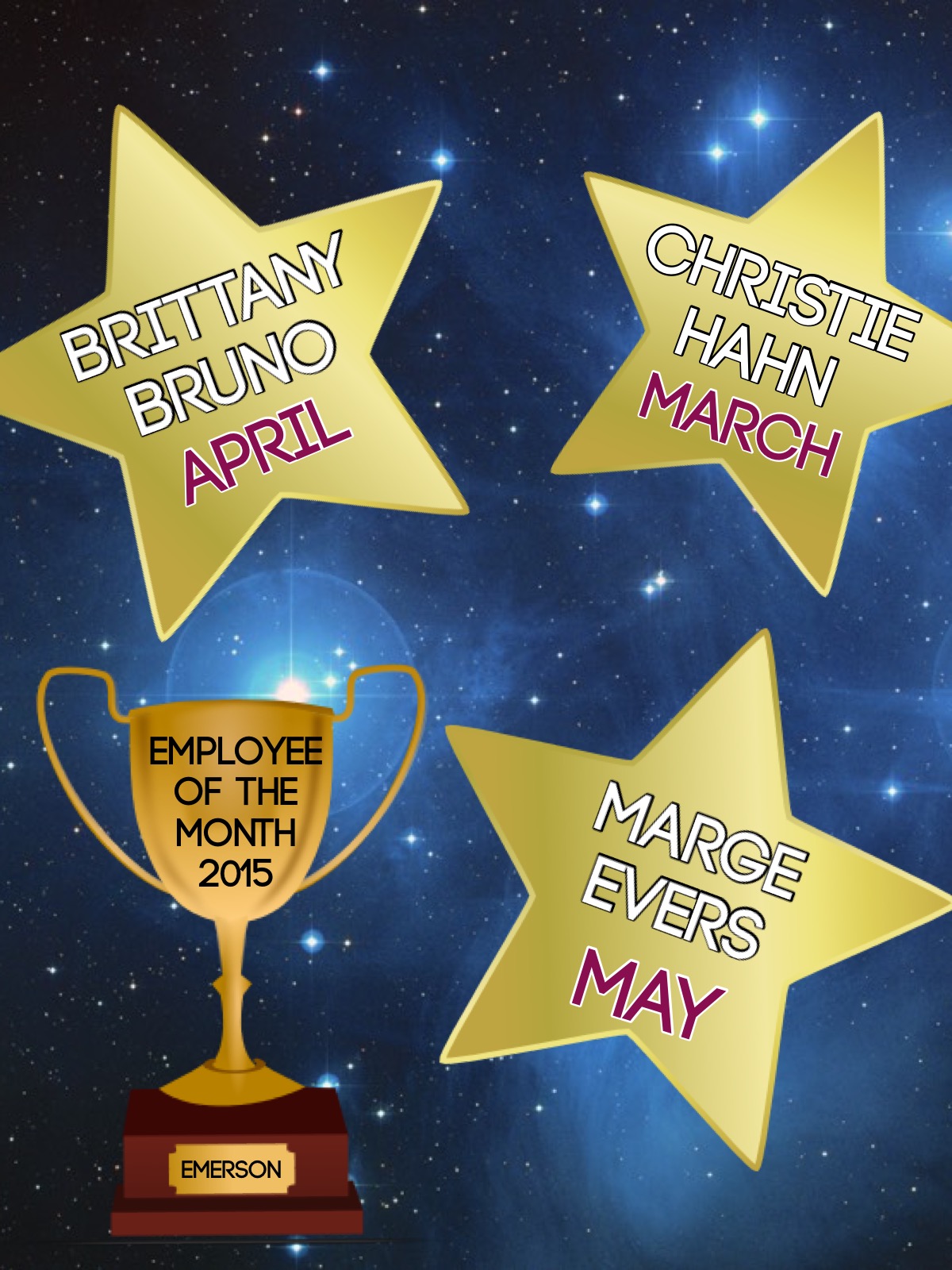 2015 employee of the month March April May
