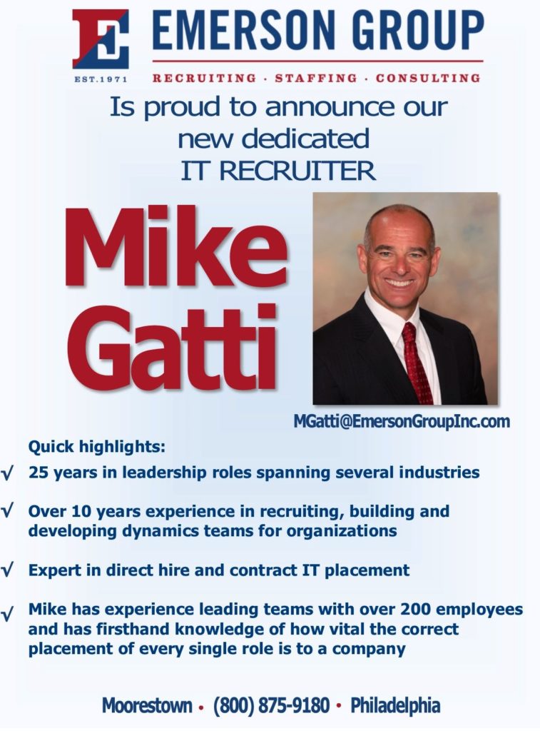 Introducing Mike Gatti, Emersons new IT Recruiter