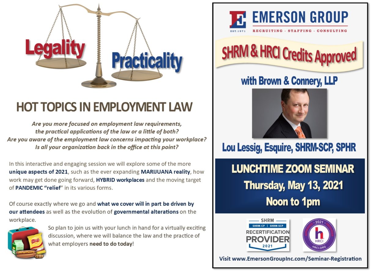 Seminar Registration Emerson Group, Inc Recruiting, Staffing, and